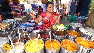 Hyderabad Famous Aunty Selling Unlimited Non-Veg Thali Rs. 120/- Only l Hyderabad Street Food
