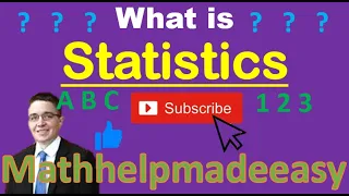 Branches of Statistics Video | Mathhelpmadeeasy