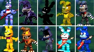 Five Nights at Freddy's 6 FNAF 1 2 3 4 5 ALL BONNIE ANIMATRONICS *FNAF 2018*