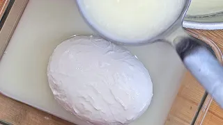 homemade mozzarella, inexpensive, without rennet and with ingredients available in each house