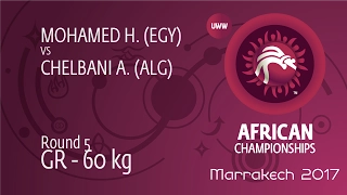 Round 5 GR - 60 kg: H. MOHAMED (EGY) df. A. CHELBANI (ALG) by TF, 10-0