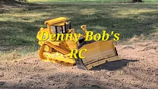 DXR2 CAT D10T RC Dozer Pushing Dirt, and I am NOT an operator!