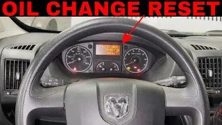 Ram ProMaster Oil Change Required Reset