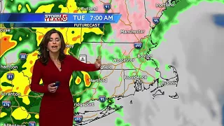 Video: Slippery commute north and west of Boston