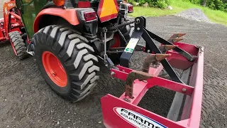 692 Kubota LX2610 Compact Tractor. Driveway Grading. BECO Box Blade. outdoors    4K