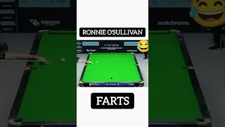 Ronnie O'Sullivan farts during a match, Ref Laughs !#shorts