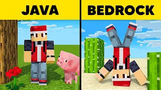 40 MINECRAFT UNTERSCHIEDE zwischen JAVA und BEDROCK!