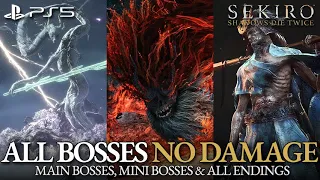 Sekiro - All Bosses, Mini-Bosses & All Endings (No Damage)