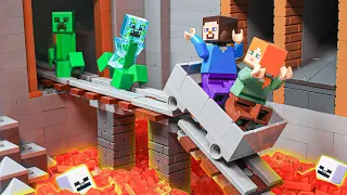 100 Days Hardcore Minecraft Survival: Epic Lego Journey | Brickmine Animation