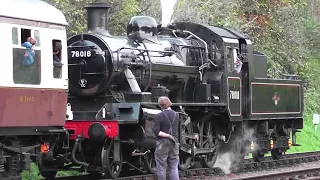 After 70 years of Railway Service Albert Fennell drives a Steam Train on his Retirement Day .