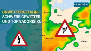 Warnung: ⚠️  Hagel, Starkregen und Tornado-Gefahr 🌪  - brisante Wetterlage am Donnerstag