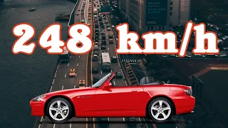 Honda S2000 driving top speed test