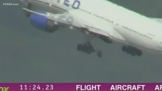 Tire falls off Boeing jet flown by United Airlines during take-off