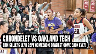 Oakland Tech vs Carondelet | Bulldogs Comeback from 25 Down!! Erin Sellers