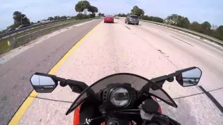 Testing New GoPro Camera Position - ZX10R On The Highway