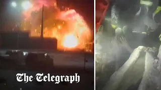 Ukraine war: Man rescued from rubble after Russian forces bomb Kyiv shopping centre