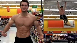 Connor Murphy Hanging from the Walmart Ceiling