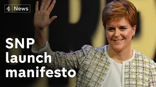 Nicola Sturgeon launches the SNP manifesto