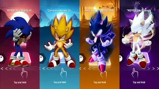 Sonic Exe - Fleetway Super Sonic - Dark Sonic - Hyper Sonic | Tiles Hop Edm Rush !!