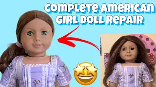 How to completely restore a used American girl doll | fixing up felicity!