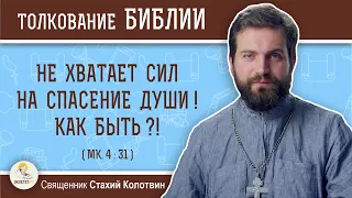 Не хватает сил на спасение души ! Как быть ?!  (Мк. 4:31) Священник Стахий Колотвин