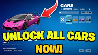How To Get ALL Rocket League Cars NOW FREE In Fortnite! (Lamborghini STO, Octane & More)
