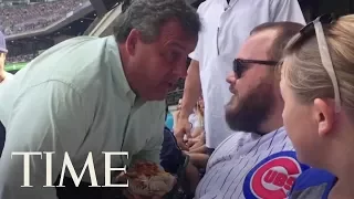 Chris Christie Gets Up In Cubs Fan's Face At Brewers Game: "You're A Big Shot" | TIME