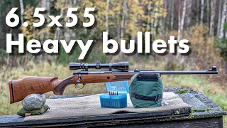 Heavy bullets in the 6.5x55 Swedish