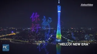 999 drones stage spectacular light show in southern China