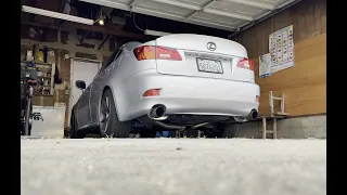 Lexus is350 Tanabe axleback with Invidia mid pipe Revs!!