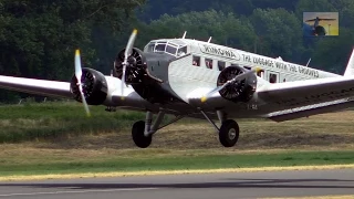 Historische Ju 52 HB-HOT Rundflug Start/Landung in Mönchengladbach - Eröffnung Hugo Junkers Hangar