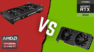 RTX 3060 vs RX 6600 XT in 2023 | 1080p, Ray Tracing, DLSS and FSR