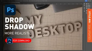 Drop Shadow More Realistic - Layer Style in Photoshop + PSD File Demonstrated