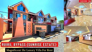 WE FOUND A 5 BED LUXURY VILLA FOR RENT/ RUIRU (Sunrise Estate)| Mansion House tour to let/Thika Rd ❤