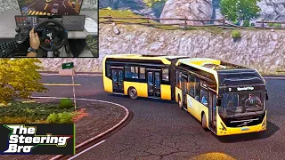 Bus Simulator 21 - VOLVO 7900 Electric Articulated - Realistic Drive | G29 Steering Wheel Gameplay