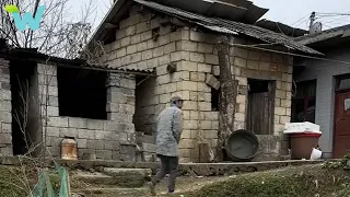The child was happy to see his parents renovated his grandfather's old house