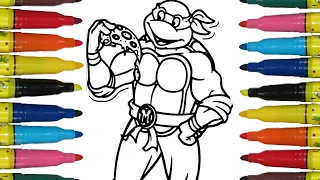 TEENAGE MUTANT NINJA TURTLES Coloring Pages |FOR KIDS| Michelangelo