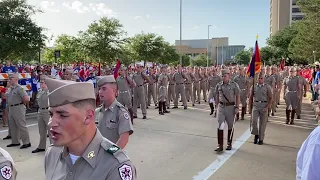 Texas Aggie Corps Of Cadets Marching Into Kyle Field First Game 2021