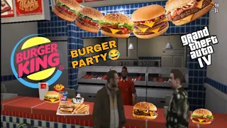 GTA IV - WENT TO BURGER SHOP WITH ROMAN 💞 | #BURGER PARTY 🤣🤣🤣🤣#burger #funny #gtaiv