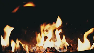Fireplace Full HD 1080p video. Relaxing fireplace sound. Fireplace Burning for a romantic moment #03