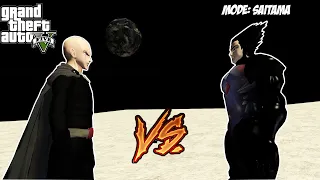 GTA 5 -Evil Saitama (One Punch Man) vs Cosmic Garou SUPERHERO BATTLE