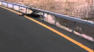 Brutal Long Board Crash Into A Guard Rail Video