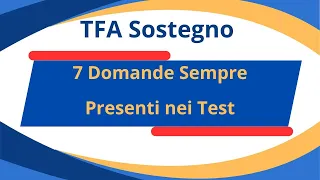 Tfa sostegno cosa studiare - 7 argomenti sempre presenti nei test preliminari