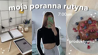 moja poranna rutyna na studiach online *7am, produktywna*