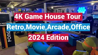 Full Gaming / Man Cave House Tour 4K - Arcade Room, Movie Theater, Board Game Room, Office, + More!