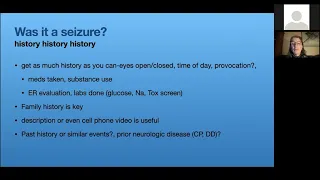 Evaluation and Treatment of Seizures in Children with Dr. Jean Hayward - November 11, 2021