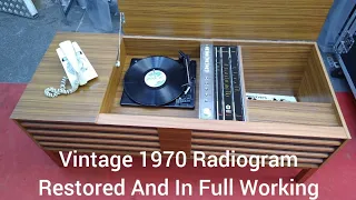 Vintage 1970 Fully Repaired & Restored Working Musical  Radiogram