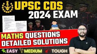 CDS-1 2024 Maths Paper Analysis with Detailed Solutions | Tricks & Shortcuts | Sandeep Kumar