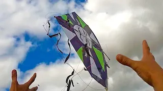 Running after a kite at the festival in Brazil