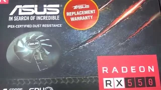 AMD Radeon RX 550 4GB DDR5 ASUS Unboxing | Tech Land